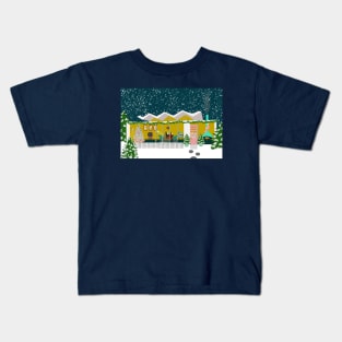 Mid century Christmas party card Kids T-Shirt